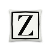 Letter Z Border Monogram Decorative Throw Pillow Cushion, Pillow, $ 64.50, A Moment Of Now™